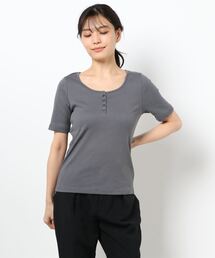HONEYSUCKLE ROSE | 【HONEYSUCKLE ROSE】ヘンリーネックＴシャツ(Tシャツ/カットソー)