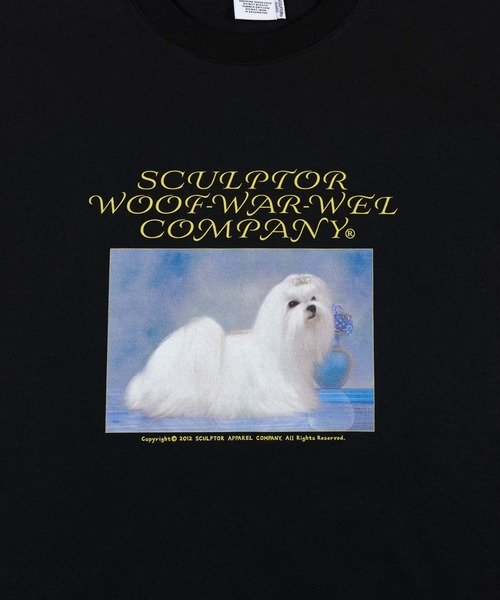 SCULPTOR（スカルプター）の「PUPPY TALK BOXY TEE/パピートークボクシーＴシャツ（Tシャツ/カットソー・レディース・ホワイト/ブラック/グレー・MEDIUM/LARGE）」の8枚目の写真