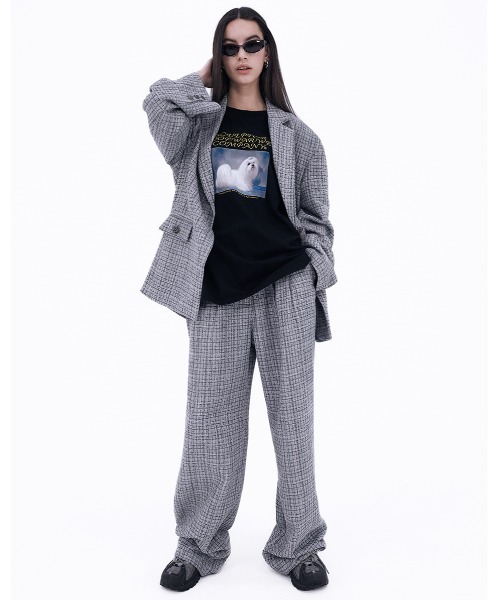 SCULPTOR（スカルプター）の「PUPPY TALK BOXY TEE/パピートークボクシーＴシャツ（Tシャツ/カットソー・レディース・ホワイト/ブラック/グレー・MEDIUM/LARGE）」の17枚目の写真