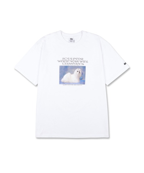 SCULPTOR（スカルプター）の「PUPPY TALK BOXY TEE/パピートークボクシーＴシャツ（Tシャツ/カットソー・レディース・ホワイト/ブラック/グレー・MEDIUM/LARGE）」の10枚目の写真