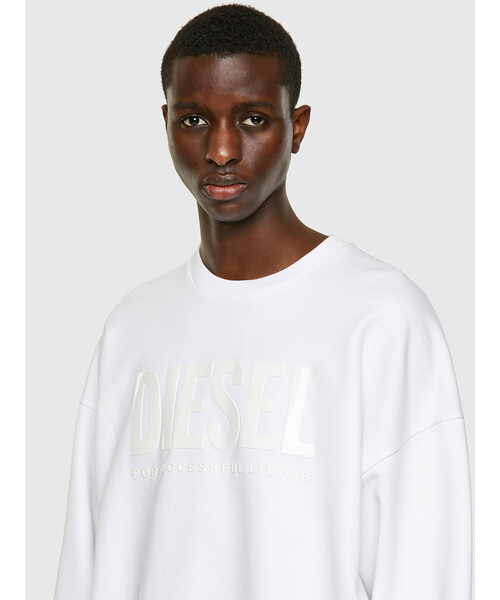 DIESEL ロゴプリントクルーネックスウェットシャツ DIESEL（ディーゼル）の「メンズ スウェット トレーナー ロゴ