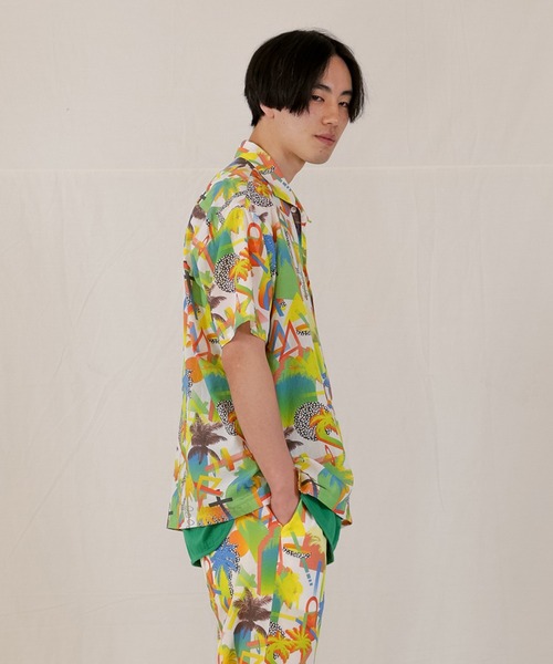 Iroquois（イロコイ）の「PALM DIMENTION H/S SH（シャツ/ブラウス・メンズ・ブラック系その他/ホワイト系その他・1/2/3）」の7枚目の写真