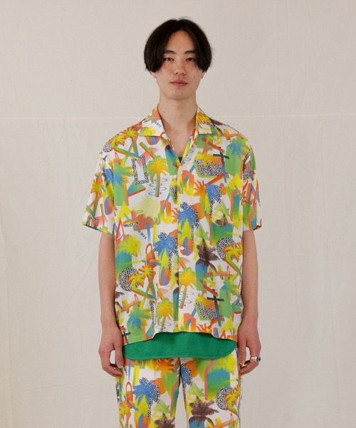 Iroquois（イロコイ）の「PALM DIMENTION H/S SH（シャツ/ブラウス・メンズ・ブラック系その他/ホワイト系その他・1/2/3）」の10枚目の写真