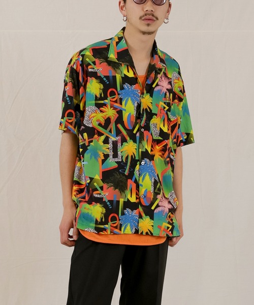 Iroquois（イロコイ）の「PALM DIMENTION H/S SH（シャツ/ブラウス・メンズ・ブラック系その他/ホワイト系その他・1/2/3）」の15枚目の写真