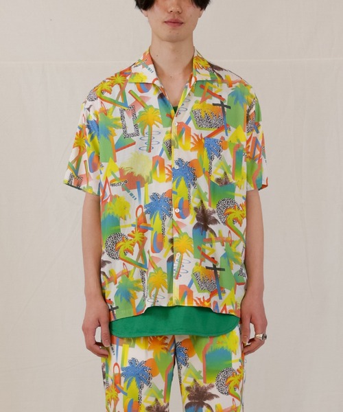 Iroquois（イロコイ）の「PALM DIMENTION H/S SH（シャツ/ブラウス・メンズ・ブラック系その他/ホワイト系その他・1/2/3）」の14枚目の写真