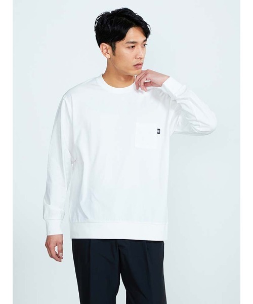 SPALDING（スポルディング）の「【SPALDING】ラウンドネックプルオーバー ホワイト/ブラック/ネイビー（Tシャツ/カットソー・メンズ・ホワイト/ブラック/ネイビー・S/LL/M/L）」の2枚目の写真