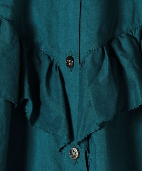 SHIPS（シップス）の「〈手洗い可能〉Vラッフルブラウス◇（シャツ/ブラウス・レディース・オフホワイト/ブラック/グリーン・ONE SIZE）」の14枚目の写真