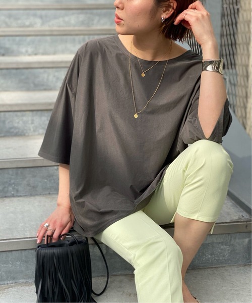 NOBLE ノーブル　マイクロスウェードジャージルーズTシャツ Noble（ノーブル）の「マイクロスウェードジャージルーズTシャツ
