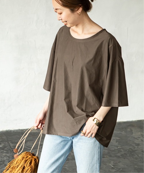 NOBLE ノーブル　マイクロスウェードジャージルーズTシャツ Noble（ノーブル）の「マイクロスウェードジャージルーズTシャツ