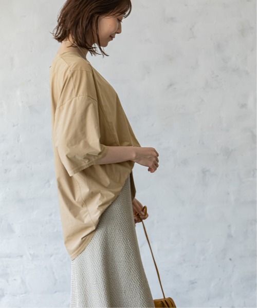 Noble（ノーブル）の「マイクロスウェードジャージルーズTシャツ