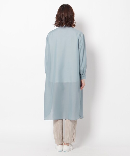 THE SHOP TK （ザ ショップ ティーケー ）の「◆シアーシャツワンピース（ワンピース・レディース・ライトブルー/ライトベージュ/レンガ・12/13）」の13枚目の写真
