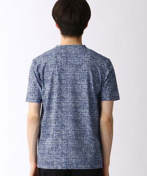 HIDEAWAYS NICOLE（ハイダウェイニコル）の「キーネックプリントカットソー（Tシャツ/カットソー・メンズ・ブルー/ラベンダー/ブラック/ライトグレー・MEDIUM/LARGE/X-LARGE）」の7枚目の写真