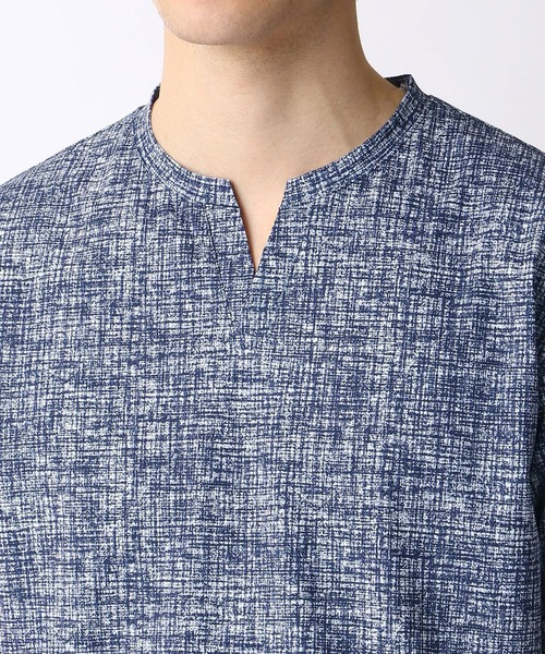 HIDEAWAYS NICOLE（ハイダウェイニコル）の「キーネックプリントカットソー（Tシャツ/カットソー・メンズ・ブルー/ラベンダー/ブラック/ライトグレー・MEDIUM/LARGE/X-LARGE）」の13枚目の写真