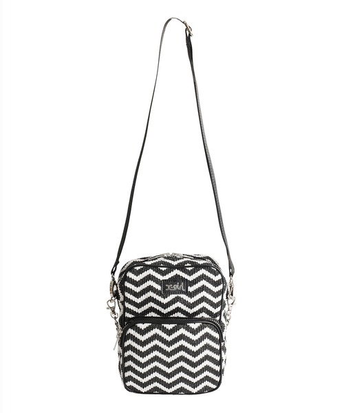 X-girl（エックスガール）の「FAUX LEATHER PIPING SHOULDER BAG（ショルダーバッグ・レディース・ブラック/ベージュ/マルチ・ONE SIZE）」の9枚目の写真