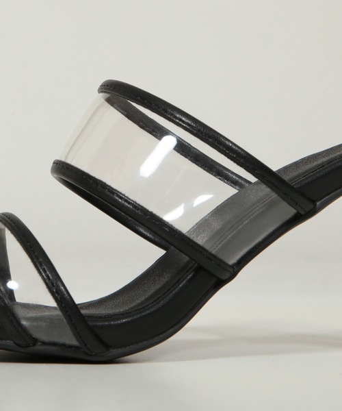 Julia Boutique（ジュリアブティック）の「スクエアトゥクリアヒールサンダル/21083（サンダル・レディース・ホワイト/ブラック・LL/M/S/3L/L）」の11枚目の写真