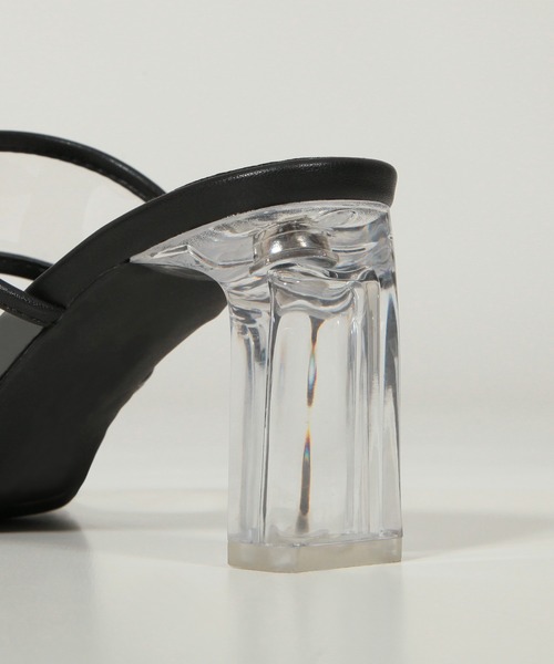 Julia Boutique（ジュリアブティック）の「スクエアトゥクリアヒールサンダル/21083（サンダル・レディース・ホワイト/ブラック・LL/M/S/3L/L）」の13枚目の写真