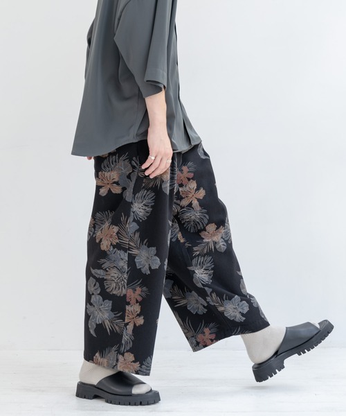 CASPER JOHN（キャスパージョン）の「Total Pattern Ankle Wide Pants/総柄アンクルワイドパンツ（その他パンツ・メンズ・ブラック/ネイビー・SMALL/MEDIUM/LARGE）」の7枚目の写真