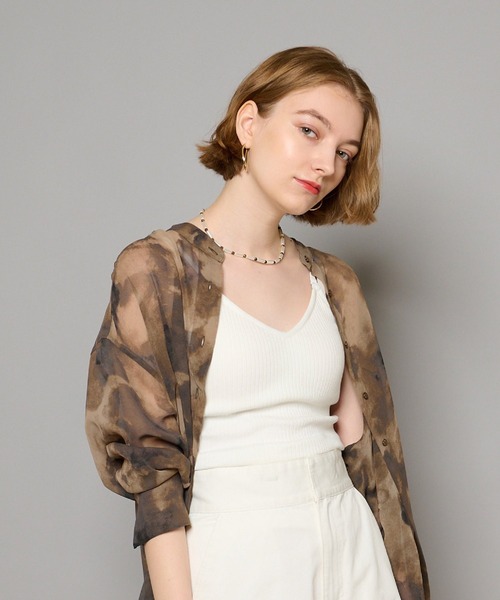 CIAOPANIC(チャオパニック)の「虎目石パールネックレス(ネックレス・レディース・ホワイト・FREE)」の10枚目の写真