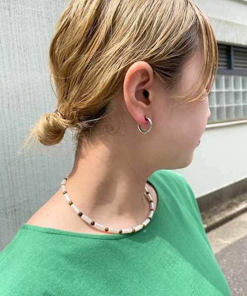 CIAOPANIC(チャオパニック)の「虎目石パールネックレス(ネックレス・レディース・ホワイト・FREE)」の3枚目の写真