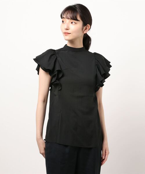COLONY 2139（コロニートゥーワンスリーナイン）の「袖フリルブラウス（シャツ/ブラウス・レディース・ブラック/オフホワイト・SMALL/MEDIUM）」の8枚目の写真