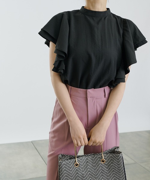 COLONY 2139（コロニートゥーワンスリーナイン）の「袖フリルブラウス（シャツ/ブラウス・レディース・ブラック/オフホワイト・SMALL/MEDIUM）」の20枚目の写真