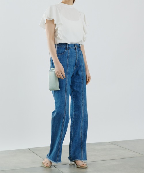 COLONY 2139（コロニートゥーワンスリーナイン）の「袖フリルブラウス（シャツ/ブラウス・レディース・ブラック/オフホワイト・SMALL/MEDIUM）」の15枚目の写真