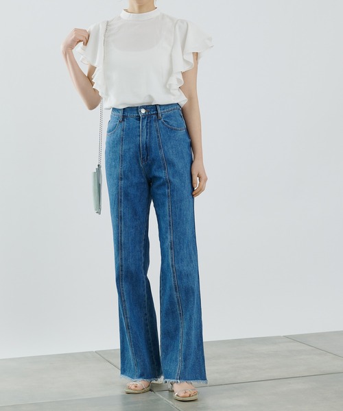 COLONY 2139（コロニートゥーワンスリーナイン）の「袖フリルブラウス（シャツ/ブラウス・レディース・ブラック/オフホワイト・SMALL/MEDIUM）」の17枚目の写真