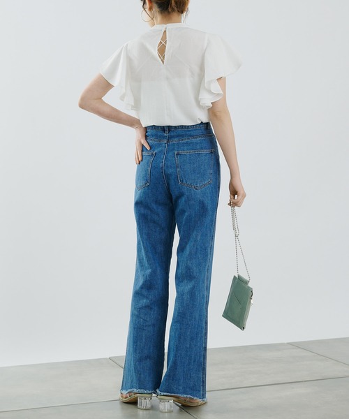 COLONY 2139（コロニートゥーワンスリーナイン）の「袖フリルブラウス（シャツ/ブラウス・レディース・ブラック/オフホワイト・SMALL/MEDIUM）」の18枚目の写真