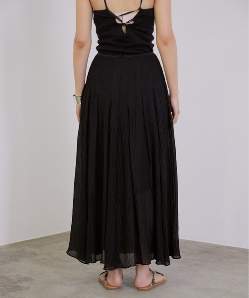 MADEMOISELLE ROPE'（マドモアゼル ロペ）の「シアータックフレアスカート（スカート・レディース・ブラック/ブラウン/ラベンダー・38）」の8枚目の写真