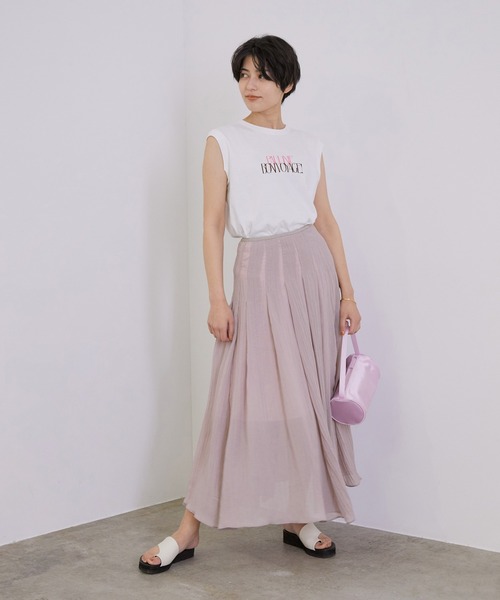 MADEMOISELLE ROPE'（マドモアゼル ロペ）の「シアータックフレアスカート（スカート・レディース・ブラック/ブラウン/ラベンダー・38）」の14枚目の写真