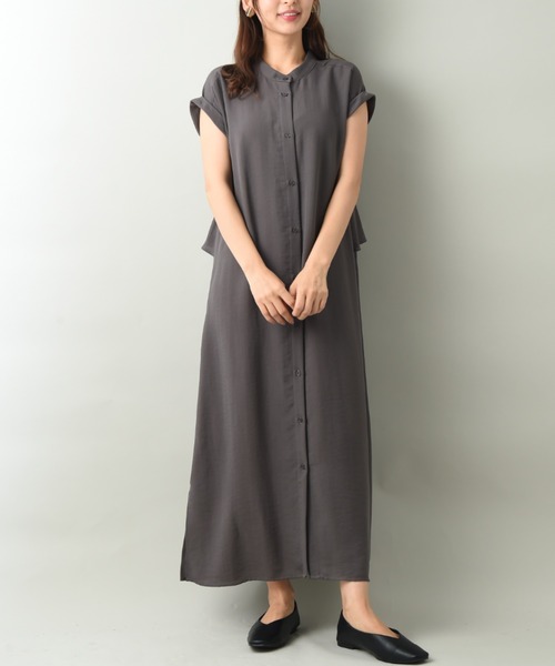 セール ｎ ｒリネンライクｂａｃｋフリルワンピース ワンピース Interplanet インタープラネット のファッション通販 Zozotown