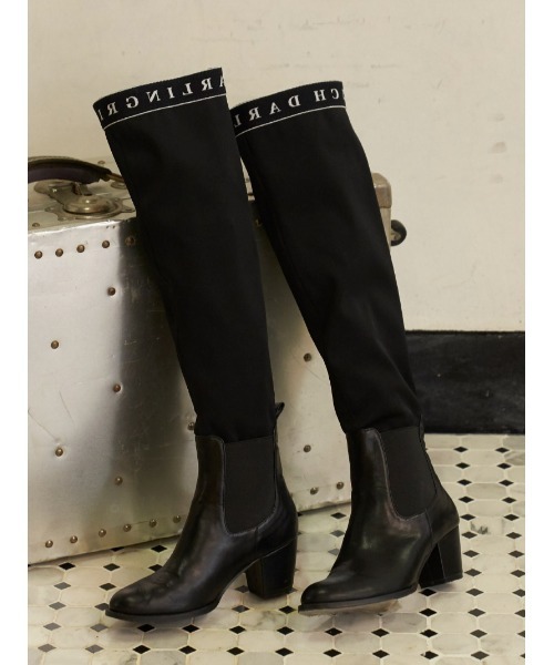 ダーリッチ ラインニットニーハイブーツ ダーリッチ Darich ラインニットニーハイブーツ （ブラック