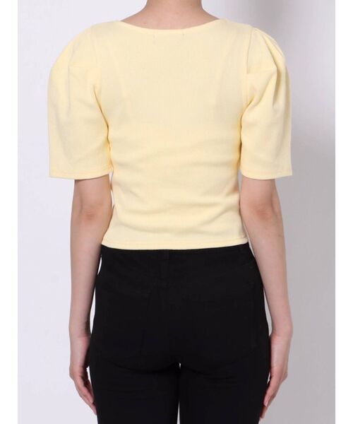 EMODA(エモダ)の「タックスリーブフィットトップ(Tシャツ/カットソー・レディース・ホワイト/ミント/イエロー/ブラック・FREE)」の20枚目の写真