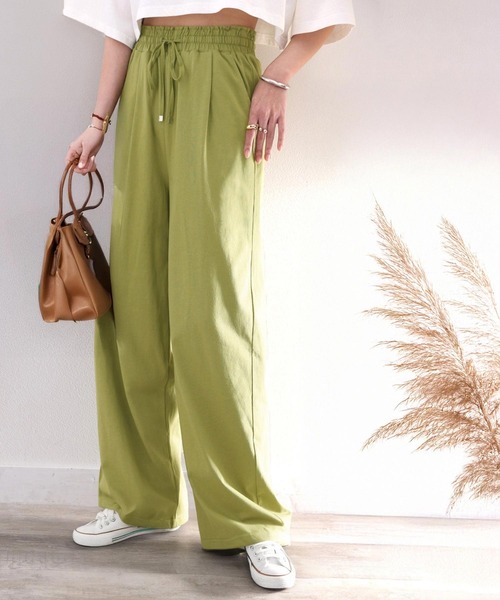 スペイン★★お洒落さんへ 大人エレガンス映え 綿パンツ セール】【S～XL展開】綿100％!大人上品な涼やかカットカラー