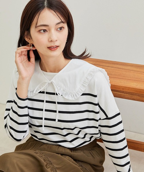 ROPE' PICNIC(ロペピクニック)の「【2WAY】フリルつけ衿(その他雑貨・レディース・ホワイト系その他/イエロー系その他・FREE)」の2枚目の写真