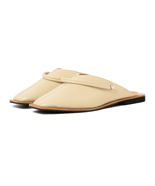 Ray BEAMS(レイビームス)の「Ray BEAMS / スクエア バブーシュ(サンダル・レディース・ブラック/ナチュラル・23.5cm/24.5cm/23.0cm/24.0cm/25.0cm)」の4枚目の写真