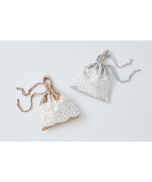 BEARDSLEY（ビアズリー）の「ジャガード巾着（トートバッグ・レディース・グレー/モカ・FREE）」の10枚目の写真