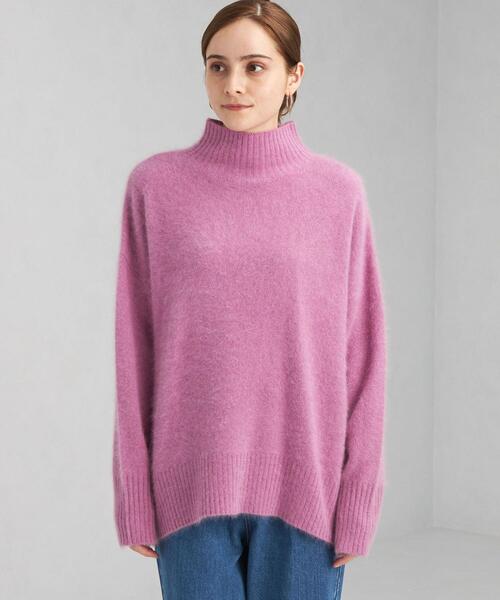 green label relaxing（グリーンレーベルリラクシング）の「ヘアリー ハイネック プルオーバー ニット（ニット/セーター・レディース・ピンク/ブラウン/ライム/ライトグレー・FREE）」の13枚目の写真