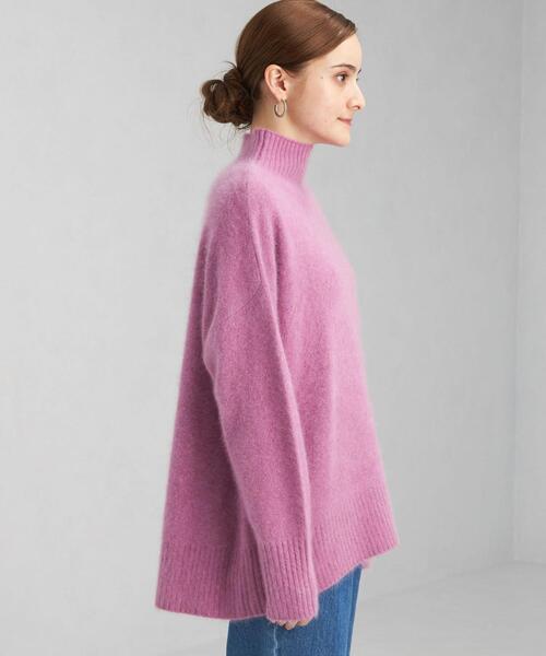 green label relaxing（グリーンレーベルリラクシング）の「ヘアリー ハイネック プルオーバー ニット（ニット/セーター・レディース・ピンク/ブラウン/ライム/ライトグレー・FREE）」の10枚目の写真