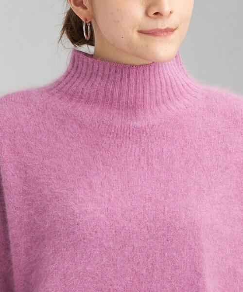 green label relaxing（グリーンレーベルリラクシング）の「ヘアリー ハイネック プルオーバー ニット（ニット/セーター・レディース・ピンク/ブラウン/ライム/ライトグレー・FREE）」の5枚目の写真