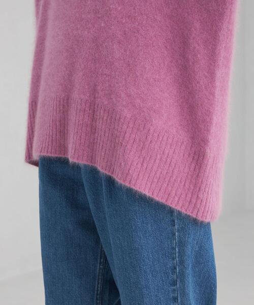 green label relaxing（グリーンレーベルリラクシング）の「ヘアリー ハイネック プルオーバー ニット（ニット/セーター・レディース・ピンク/ブラウン/ライム/ライトグレー・FREE）」の6枚目の写真