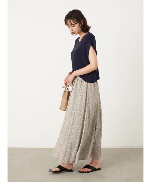 marc by marc jacobs フラワープリント スカート マークバイマークジェイコブス フラワープリント フレアスカート