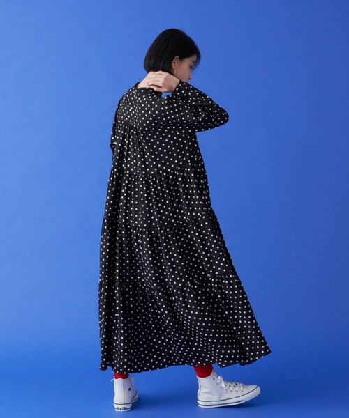 manana suerte(マニャーナスエルテ)の「ドットワンピース(ワンピース・レディース・ブラック・FREE)」の10枚目の写真