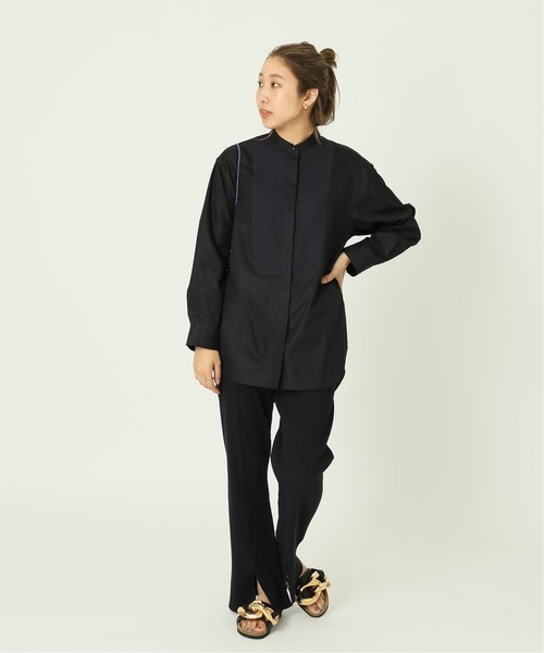 journal standard L'essage（ジャーナルスタンダードレサージュ）の「SOKTASヨークシャツ◆（シャツ/ブラウス・レディース・ホワイト/ブラック・FREE）」の6枚目の写真