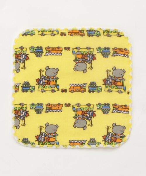 COCO WALK（ココウォーク）の「COCOWALK:こぐまちゃんガーゼミニハンカチ（ハンカチ/ハンドタオル・レディース・イエロー/オフホワイト・FREE）」の8枚目の写真