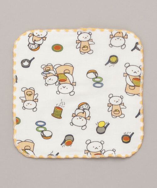 COCO WALK（ココウォーク）の「COCOWALK:こぐまちゃんガーゼミニハンカチ（ハンカチ/ハンドタオル・レディース・イエロー/オフホワイト・FREE）」の9枚目の写真