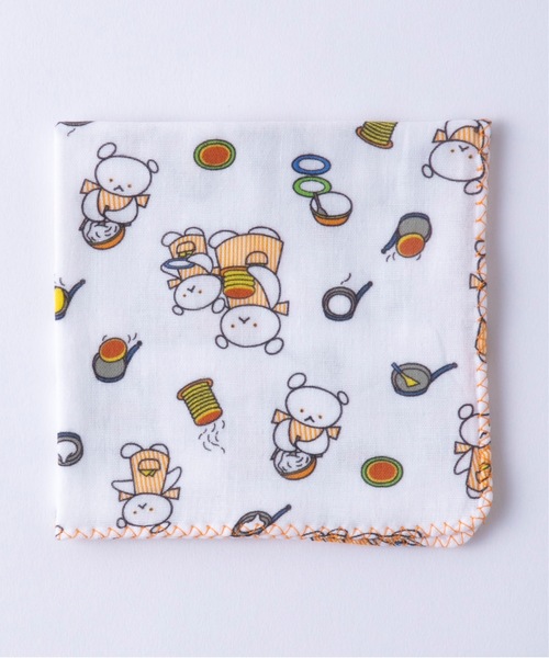 COCO WALK（ココウォーク）の「COCOWALK:こぐまちゃんガーゼミニハンカチ（ハンカチ/ハンドタオル・レディース・イエロー/オフホワイト・FREE）」の6枚目の写真