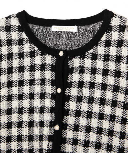 PROPORTION BODY DRESSING（プロポーションボディドレッシング）の「チェックジャガードカーデ / 1211274915（カーディガン/ボレロ・レディース・ブラック/ボルドー・FREE）」の21枚目の写真