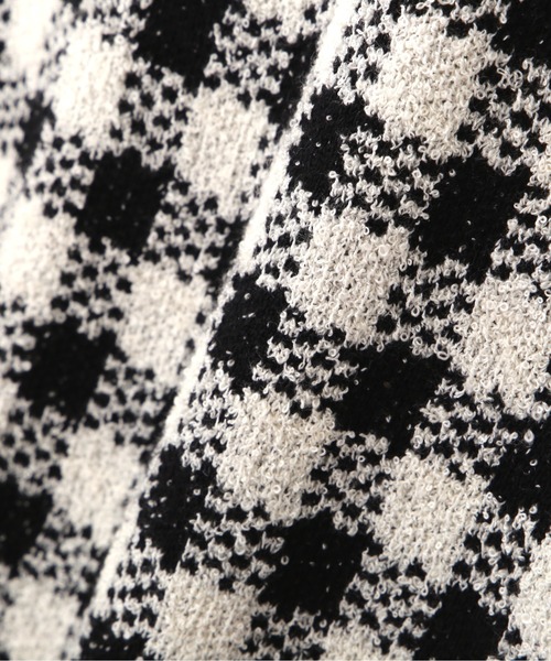 PROPORTION BODY DRESSING（プロポーションボディドレッシング）の「チェックジャガードカーデ / 1211274915（カーディガン/ボレロ・レディース・ブラック/ボルドー・FREE）」の14枚目の写真