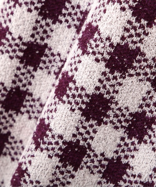 PROPORTION BODY DRESSING（プロポーションボディドレッシング）の「チェックジャガードカーデ / 1211274915（カーディガン/ボレロ・レディース・ブラック/ボルドー・FREE）」の16枚目の写真